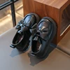 Children Leather Shoes Chunky Solid Color Stylish Kids Shoe Spring Bowknot Morden Daily School Comfy Girl's Mary Janes 26-36 5