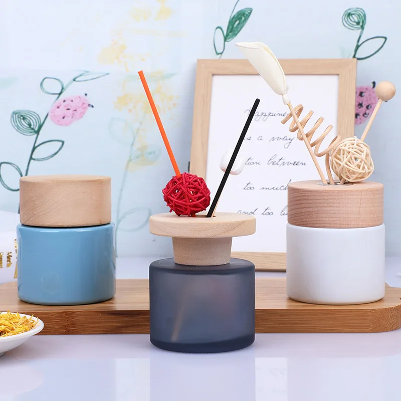 Cylindrical Empty Bottle for Aromatherapy, Essential Oil,Perfume Separately Bottle, Reed Diffuser, Decorative Container 100ml1Pc