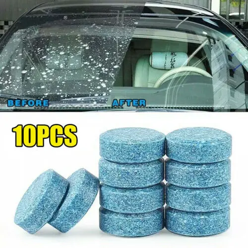 10Pcs Cleaning Tools Auto Home Window Glass Dust Washing Car Accessories Car Windscreen Effervescent Tablets Solid Cleaner Wiper
