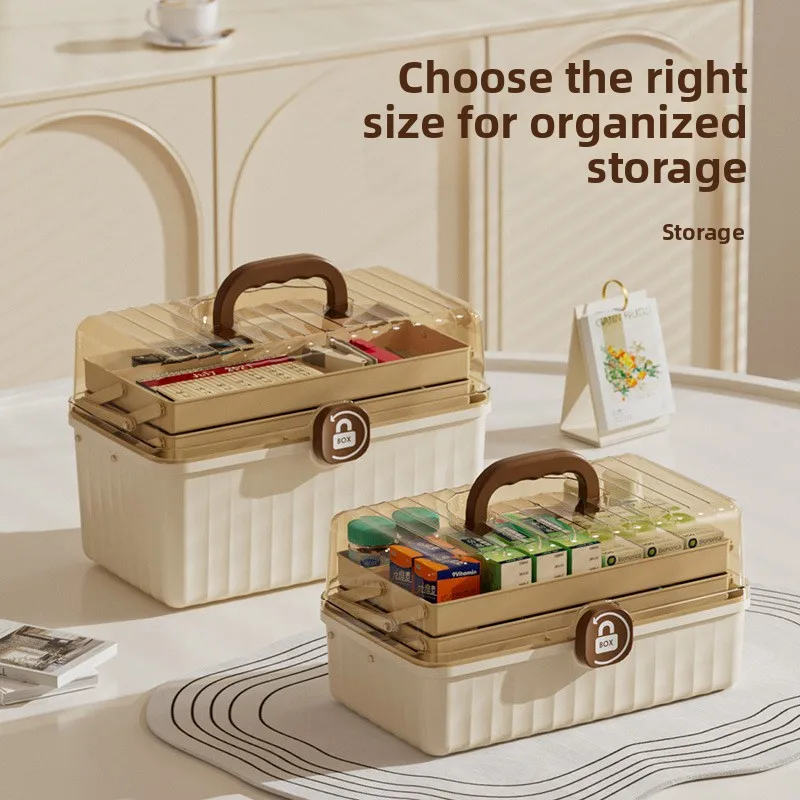 Portable Multi-Layer Large Capaci Medicine Box Fly Emergency First Aid Drug Storage Case Household Organizer Medical Kit