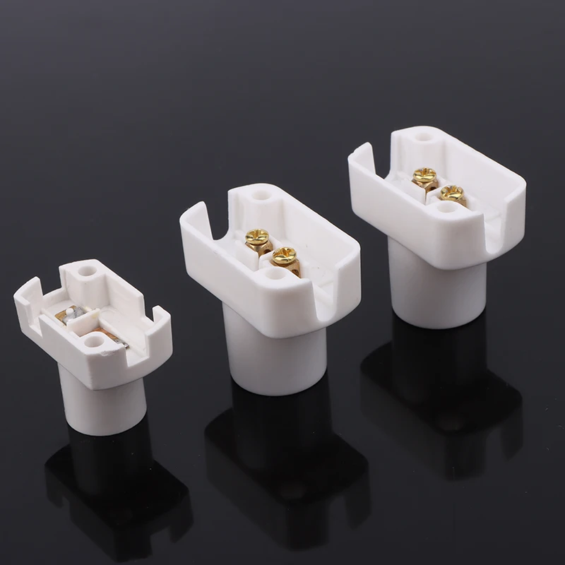 Description Picture 3 of item1Pc White Mini Screw Lamp Base E12 E14 E17 Supporto Lamp Holder Light Bulb Socket Holder Adapter Lamp Fixing Base Accessories
