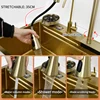 YCRAYS Golden Nano Multifunctional Kitchen Sink 4 Mode Waterfall Faucet Large Single Bowl Soap Dispenser Pure Tap Cup Washer 4