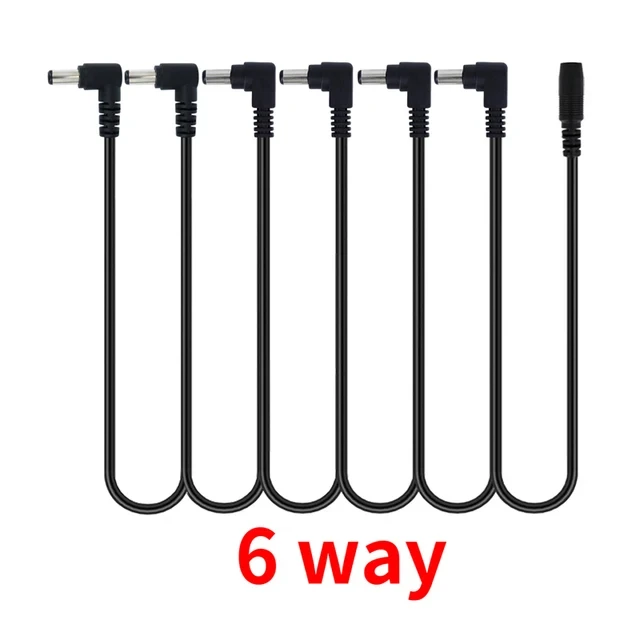 Enhanced Guitar Pedal Power Supply Adapter - Reinforced Noiseless Daisy Chain Cable 9V DC 1A (1 to 10 Outputs)