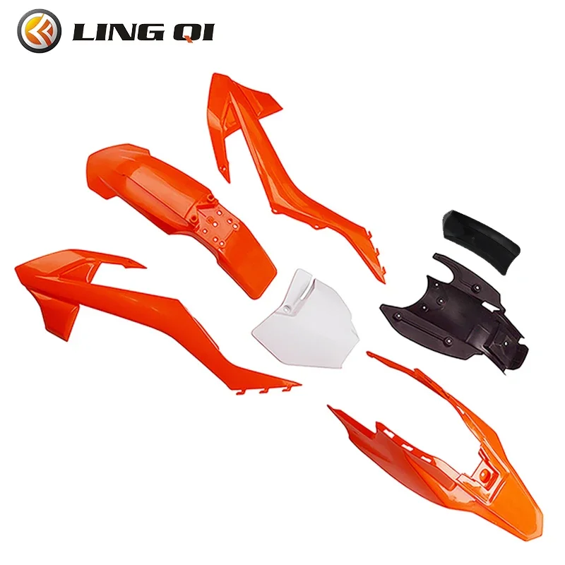 LING QI Motorcycle Plastic Fairing Body Kit Cowling For China KT65 Motocross Dirt Bike Pit Bike KT 65 Motorcycle Parts