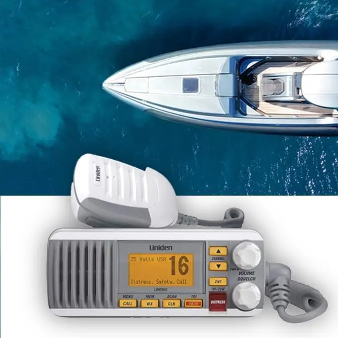 Watt Fixed Mount Marine Vhf Radio, Waterproof IPX4 with Triple Watch, Dsc, Emergency/Noaa Weather Alert, All Usa