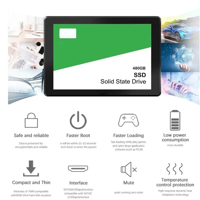 레노버 고속 SATA SSD 2.5 인치 고속 SSD 4TB 512GB HD 1TB 내장 SSD 2TB 솔리드 스테이트 드라이브, 노트북 SSD 노트북용
