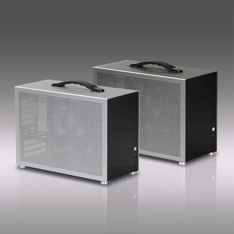 ATX/SFX/SFX-L 전원 공급 장치와 호환되는 D3 미니-ITX 케이스, 280mm/240mm 올인원 수냉 쿨러 지원, 컴팩트 데스크탑 컴퓨터