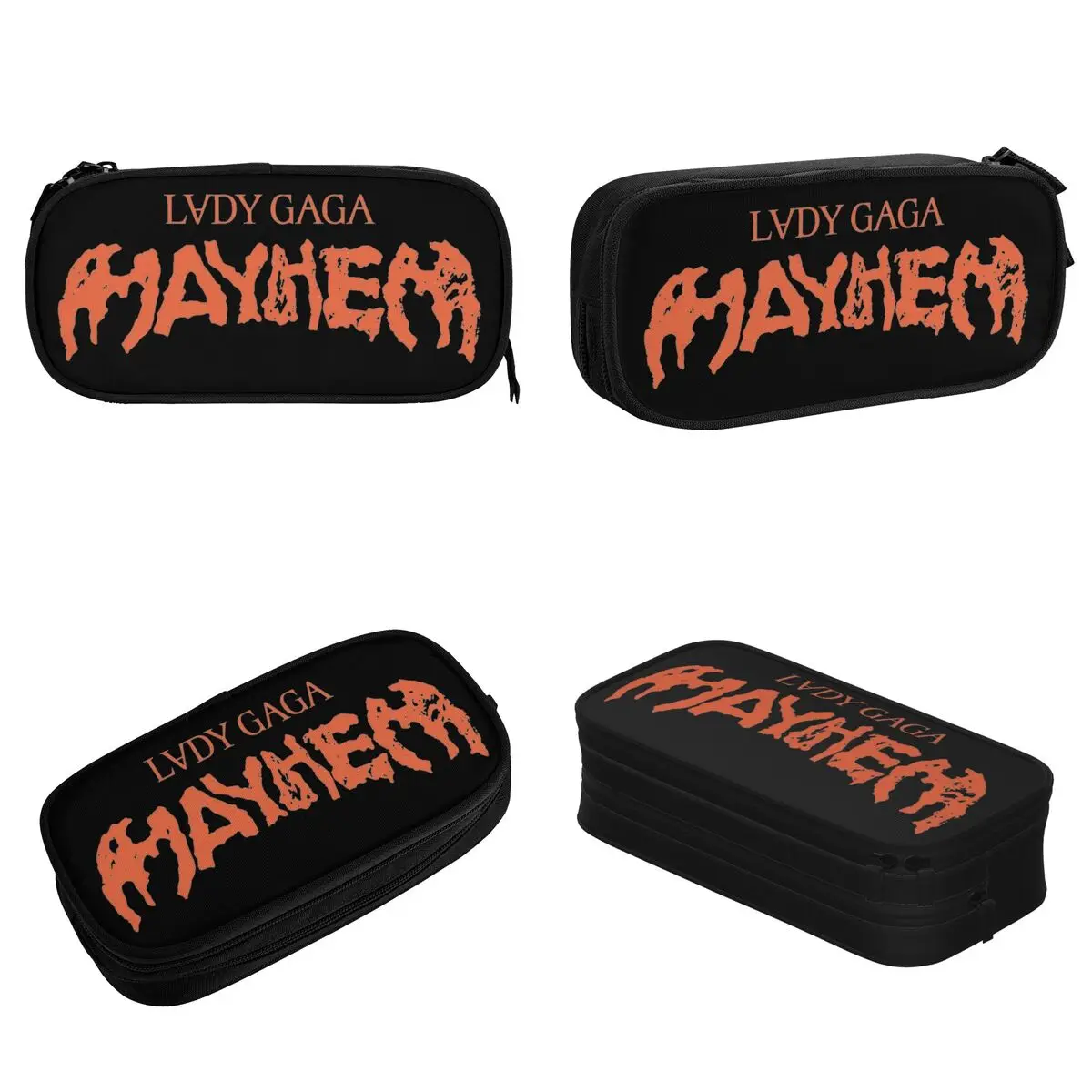 Lady Gaga Mayhem Album Pencil Case Creative Pen Box Bag Student Large Storage School Supplies Gifts Pencil Pouch
