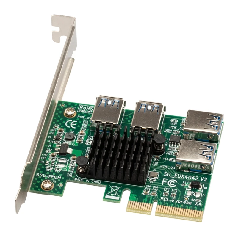 PCIE 14 PCI-Express 승수 카드 USB 어댑터 1x16x 변환기 카드