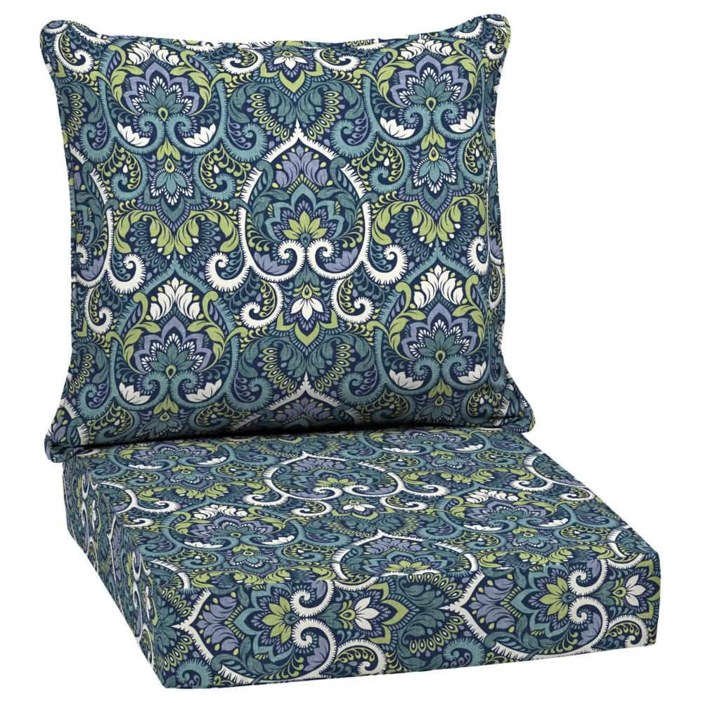 

Arden Selections Outdoor Deep Seat Cushion Set, 24 x 24, Water Repellent, Fade Resistant, Deep Seat Bottom and Back Cushion