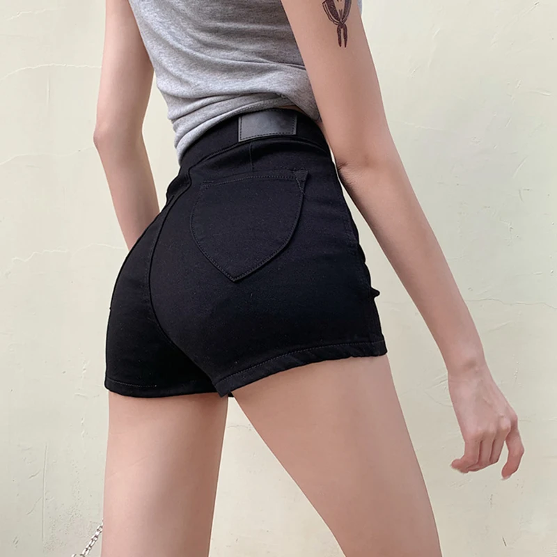 

Slim Fit Elastic Sexy Buttocks Wrapped Hot Pants Peach Buttocks Women Pants Slim High Waist Ladies Denim Shorts