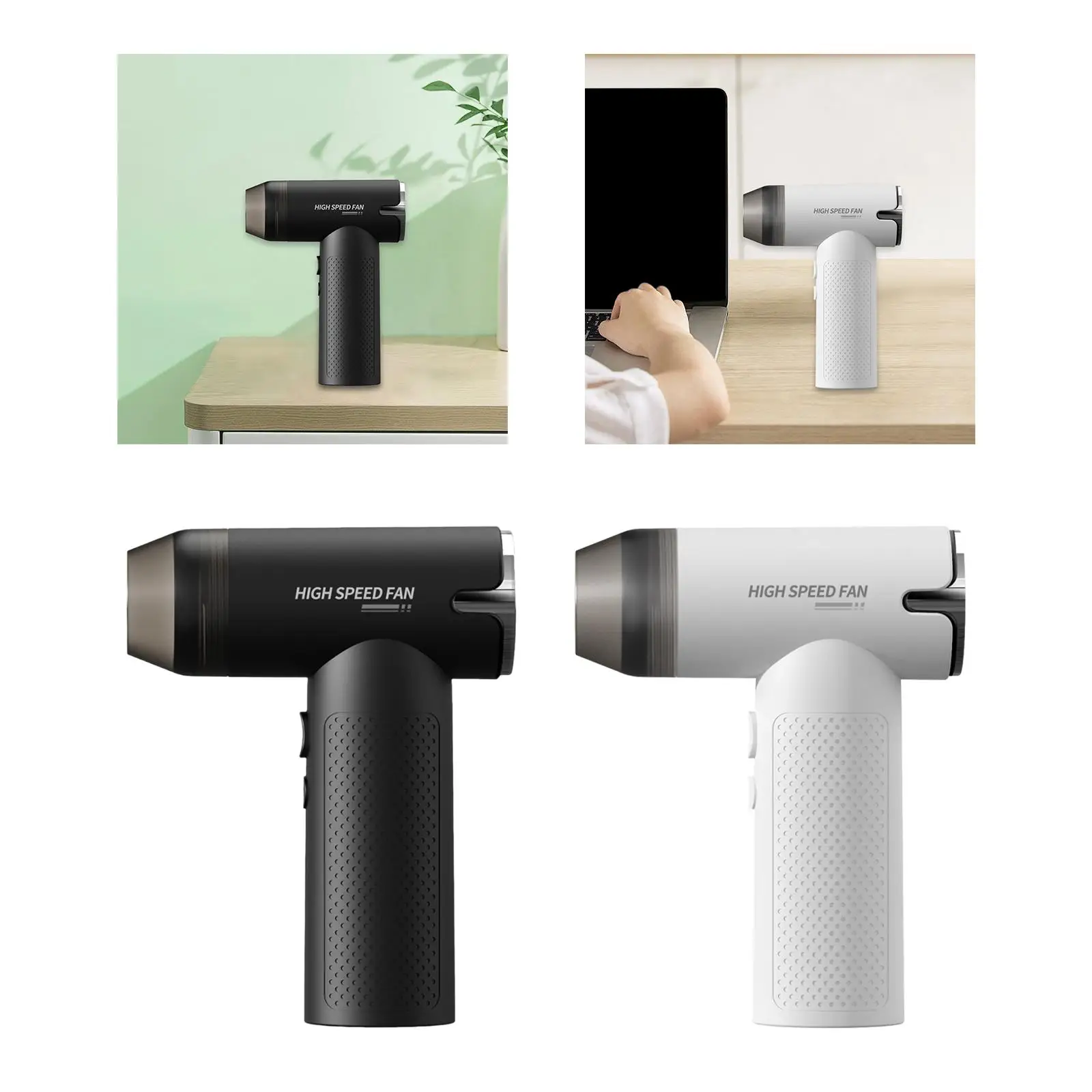 Cordless Hairdryer Nonslip Recharging Fan Electric Fan Compact Powerful Portable 4