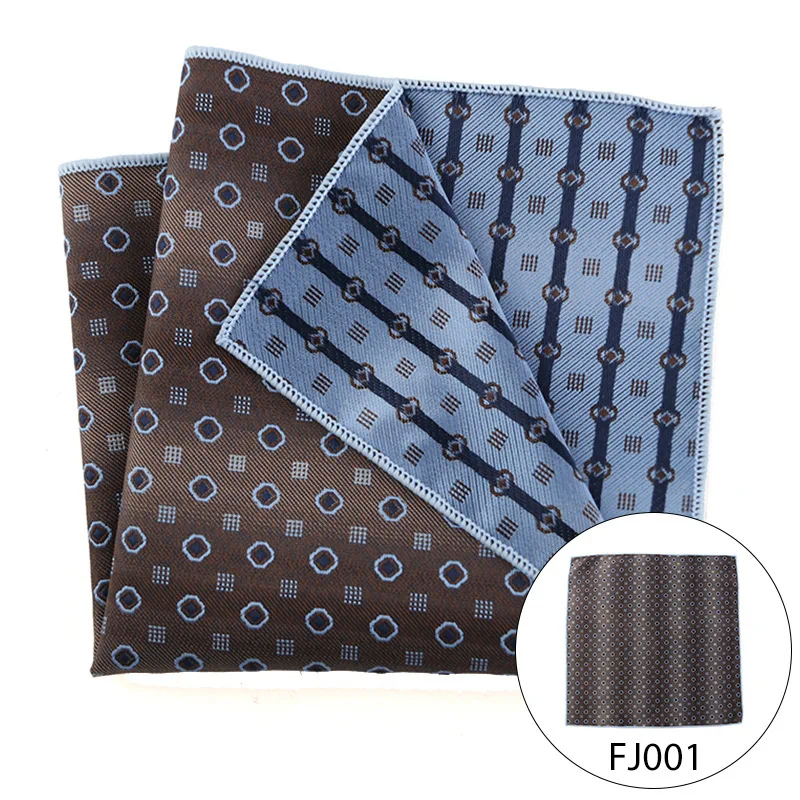 Pocket Square Silk Jacquard Woven Red Orange Handkerchief Fashion Men Suit Pocket Hanly Wedding Business Party Suit Set Handker
