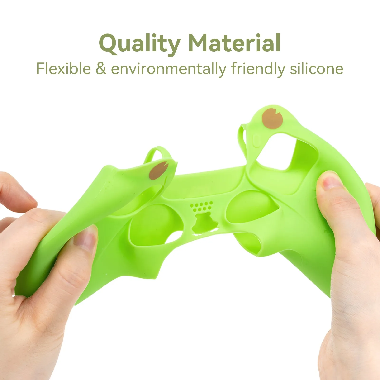 Geekshare Sapo Capa de Silicone Pele para Ps5 Estojo Controlador Concha Protetora Verde para Sony Playstation Acessórios para Jogos Presente - Image 4