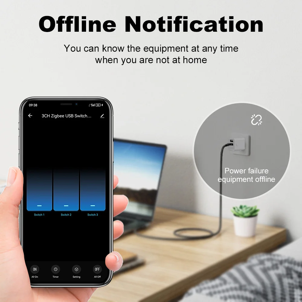 Tuya Smart USB Micro Adapter WiFi/Zigbee 5V WiFi Mini USB 1/2/3 Power Adapter APP Timing Control Works With Alexa Google Home