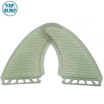 Pinne da Surf Twin Fin UPSURF FUTURE, Pinne Keel, Pinne a Linguetta Singola, Set da 2 Pezzi, Pinne da Surf Honeycomb per Tavola da Surf
