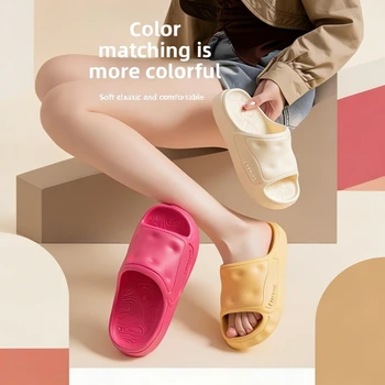 Women Men Cloud Slippers Soft EVA Anti-Slip Thick Sole Indoor Outdoor Summer Bathroom Home Comfortable Slides Shoes