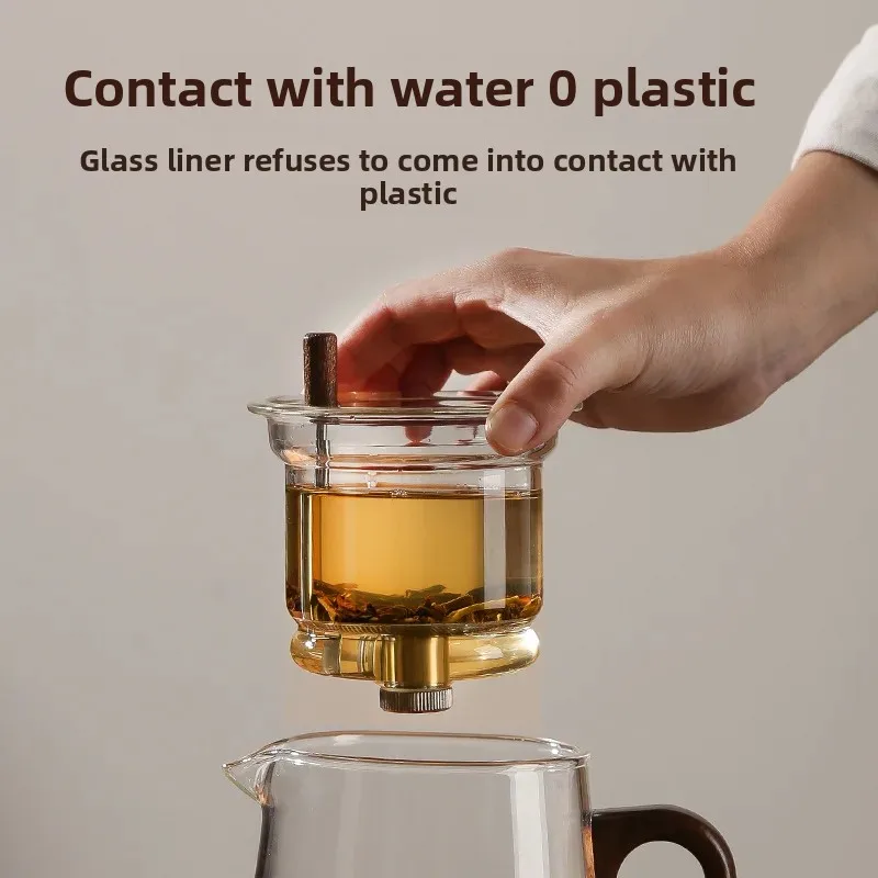 إبريق شاي زجاج فاخر مقاوم للحرارة