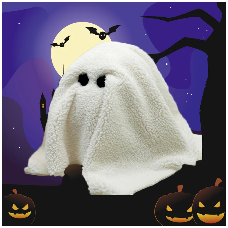 

for Halloween Gus The Ghost with Pumpkin Pillow Doll Plush Home Sofa Bedroom Christmas Decor Cushion Birthday Festival Favors