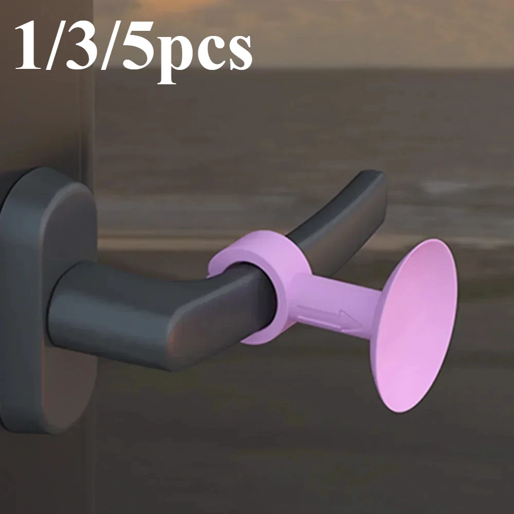 Silicone Anti-Collision Door Stopper Suction Cup Type Door Handle Cover Silence Protection Pad Wall Protection Doorknob Bumper