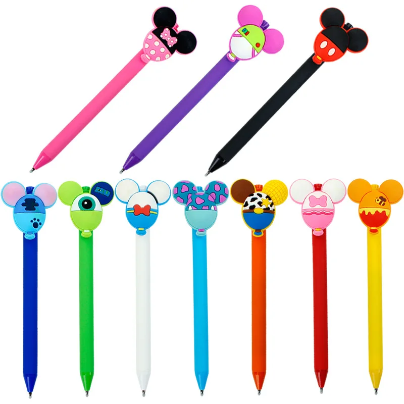 Disney Cute Mickey10 pezzi penna gel nera conto a mano Topolino