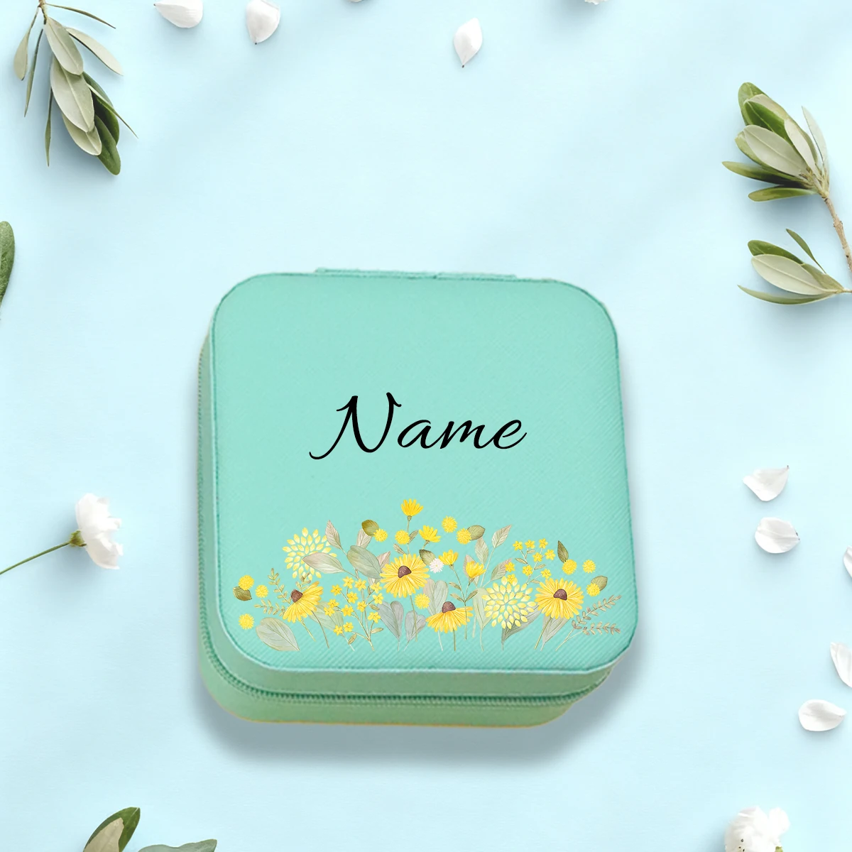 Customized Women's Travel Jewelry Box - Personalized Name Keepsake Gift
