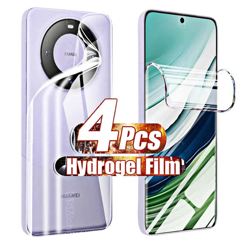 Pellicola Idrogel Hd Trasparente 4-1 Pz Per Huawei Mate 60 Proteggi Schermo Per Huawei Mate 60 50 Pro Plus + 50E Non Glas Case Back