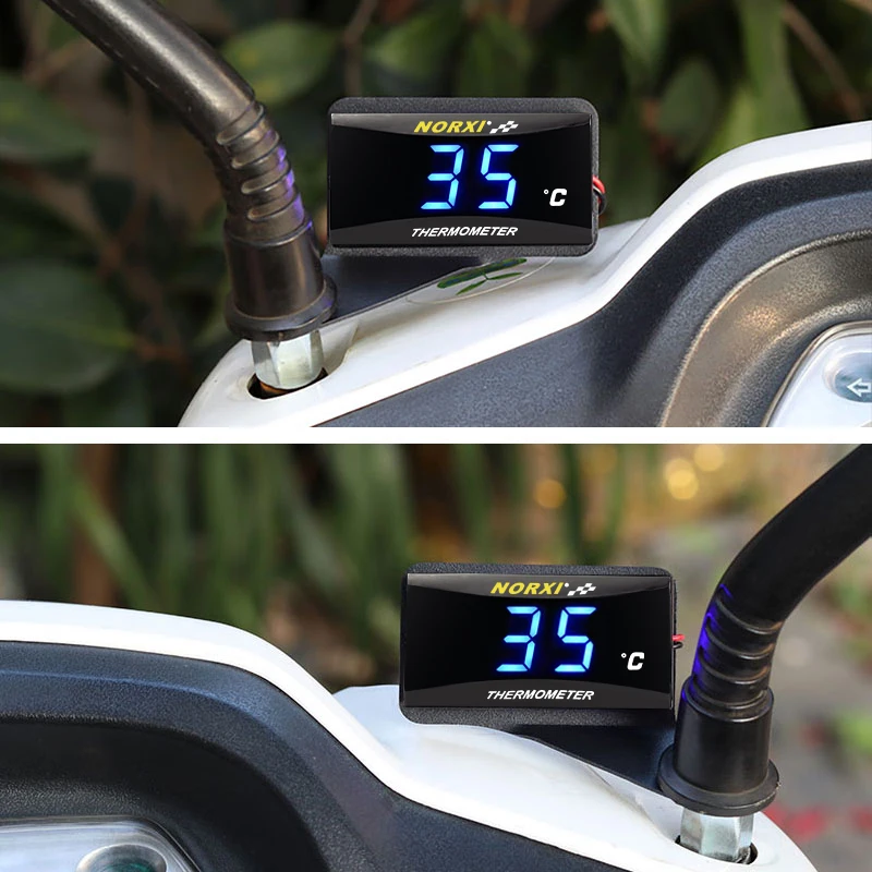 koso motorcycles thermometer norxi mini square digital instrument humidity for nmax125 motorcycle temperature infiers