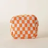 Colorful Knitted Checkerboard Storage Bag Portable Mini Cosmetic Bag Makeup Pouch Women Sanitary Napkin Tampon Bag Coin Bag 5