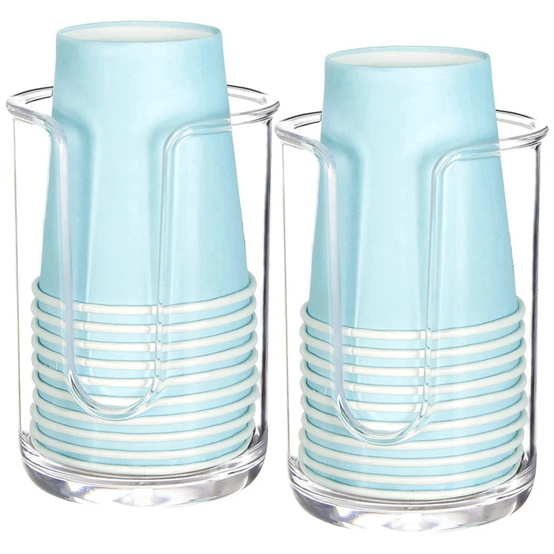 Practical Acrylic Bathroom Cup Dispenser Holder For Disposable Paper