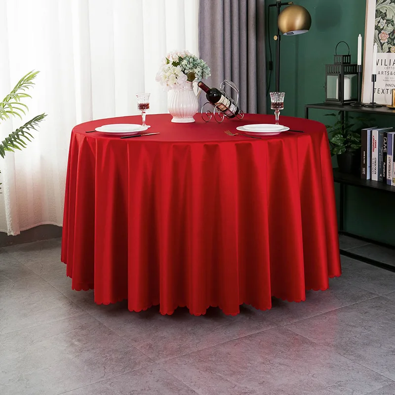 

Solid Color Satin Round Table Cloth Tablecloth Table Cover Overlay For Birthday Wedding Banquet Restaurant Festival Party Supply