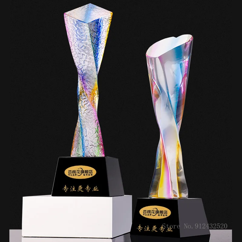 Crystal Trophy, Custom-made, annual meeting Award, Souvenirs, Home Decoration Collection, Creative, New Color