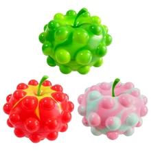 

Pop Bubble Sensory 3D Silicone Squeeze Ball Popping It Relieve Anxiety Restless Stress Anti-stress Push Bubble Ball For Boys Gir