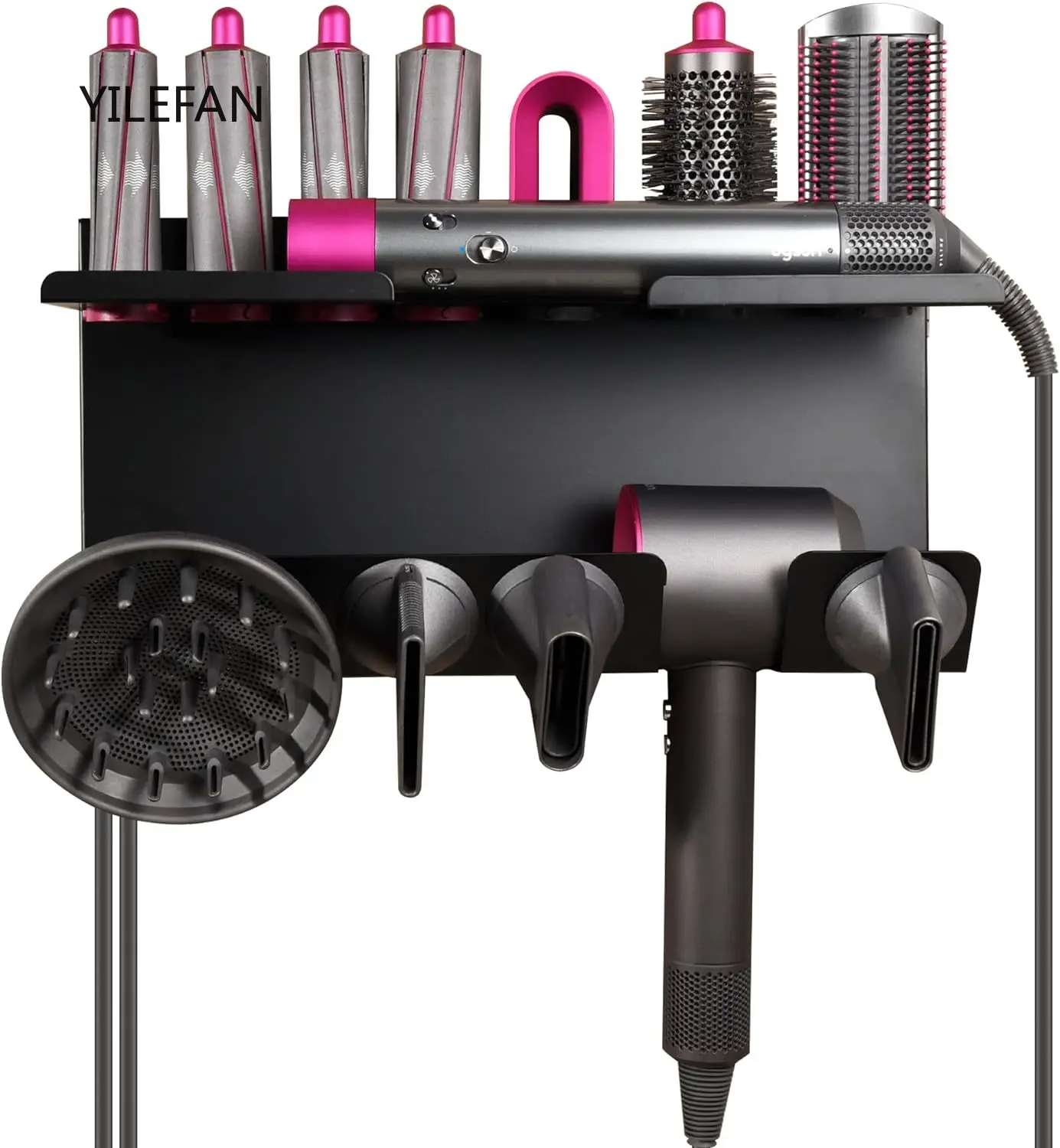 Hair Dryer Holder for Dyson Airwrap Magnetic Bracket Stand Storage Curling Iron Accessories Wall Mount Organizer with Screw