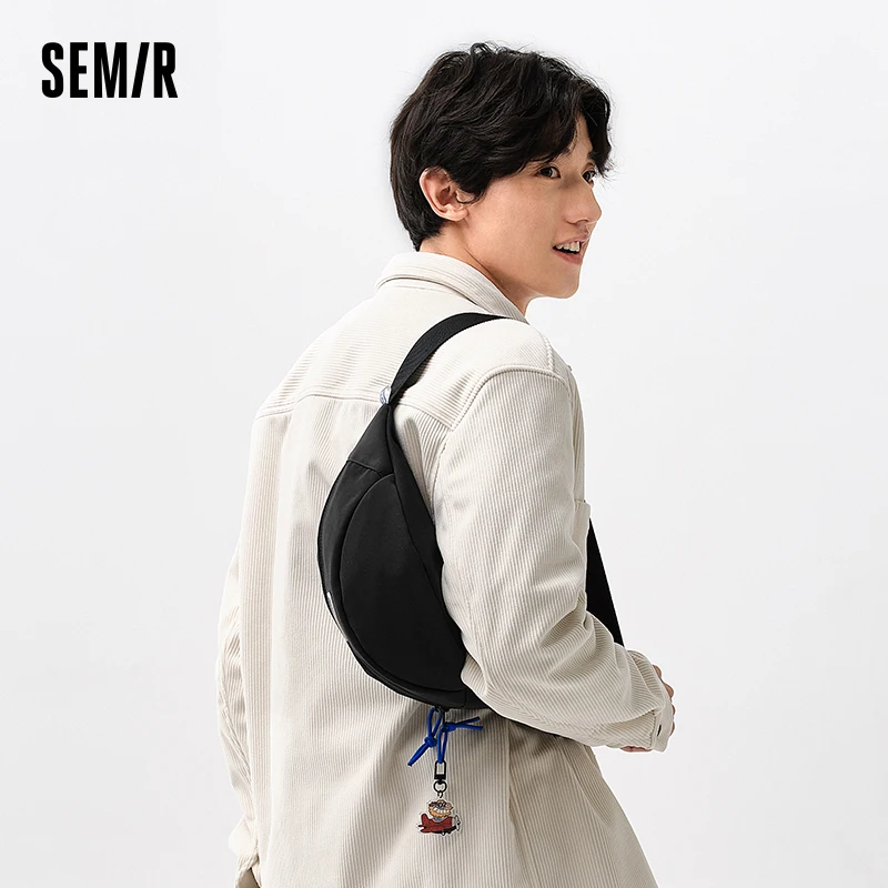 Semir Crossbody Bag Men Outdoor Sports Chest Bag Retro College Style Couple Backpack