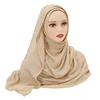 Châles en coton rayonne pour femmes musulmanes, Hijab Modal, écharpe unie, grande taille, Turban islamique, bandeau 190x85cm