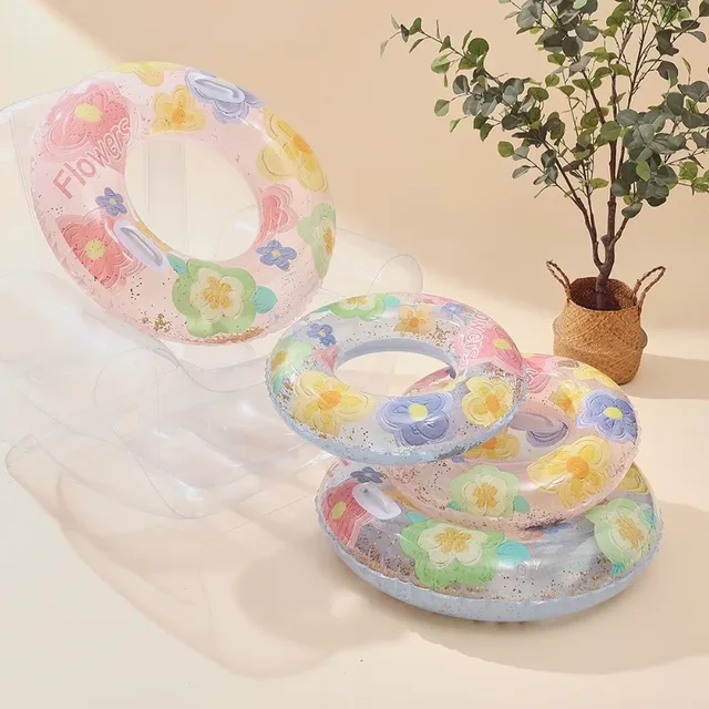 Spring Flowers Inflatable Toy Summer Swimming Ring Outdoor Pool Playing Inflatable Floating Water Toys for Kids Adults 5