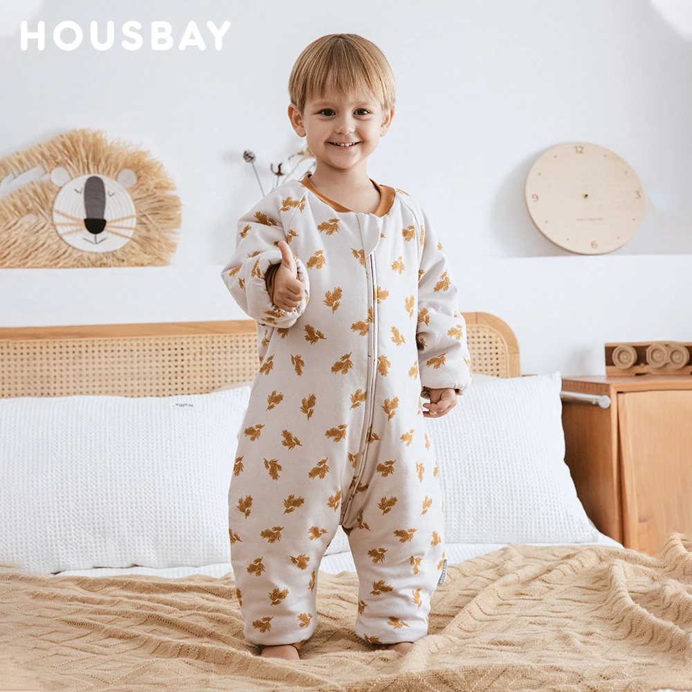 Baby Sleeping Bag 2.5Tog For Kids 1-4 Years Winter Baby Bedding 3 Ways Zipper Toddler Children Play In Room Sleepsack Split Leg 5