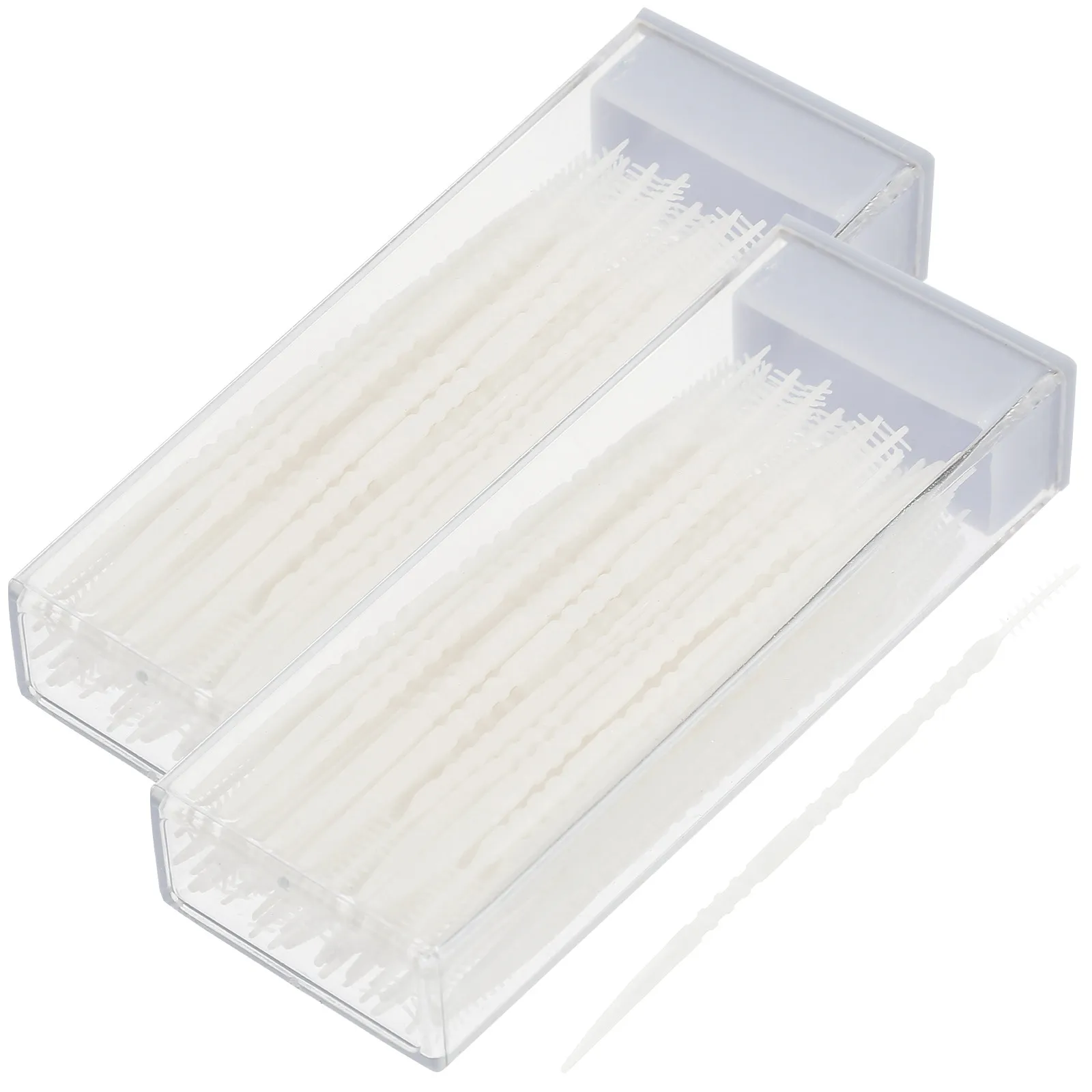 2박스 인터덴탈 브러쉬 치과용 클리너 휴대용 컴팩트 치아 클리너 여행용 야외용 일상용 인체공학적 손잡이 식품용