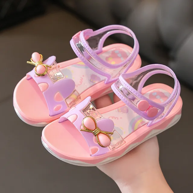 Summer Little Girls Sandals 2022 New Flower Simple Cute Pink Purple  Children Sandals Toddler Baby Soft Casual School Girl Shoes| | - AliExpress