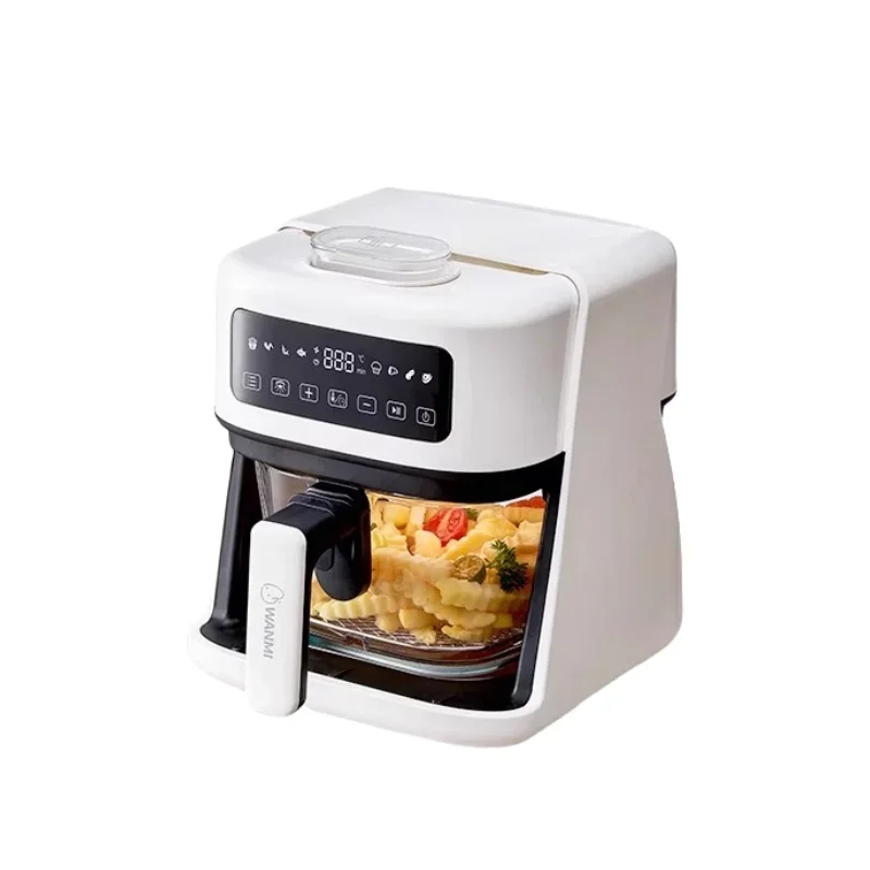 220V New 3D Water Mist Spray Steam Air Fryer Home Small Integrated 360° Visible Large Capacity Home Appliance Аэрогриль 샤오미