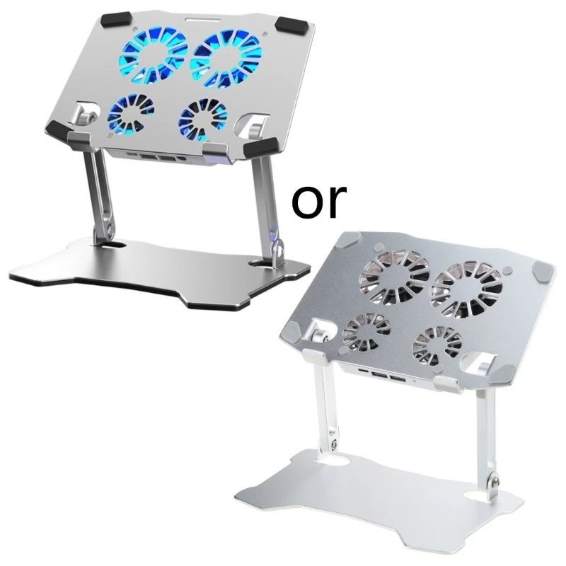 

Портативная подставка для ноутбука X16, держатель для ноутбука с регулируемой высотой и вентиляторами охлаждения, складной дизайн