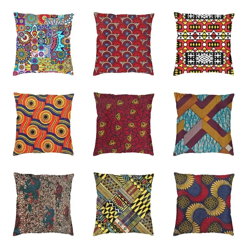 

Colorful Pattern Throw Pillowcase Living Room Decorative African Ethnic Geometric Floral Cushion Cover