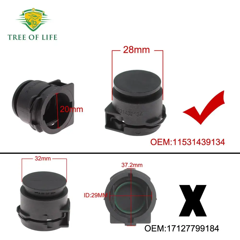 Tapón De Brida Para Manguera De Agua BMW - Números OEM 11531439134 Y 11530152382 - Compatible Con Series F07, F10, F11, F12, F20, F30, X5, X6 (2 Piezas)