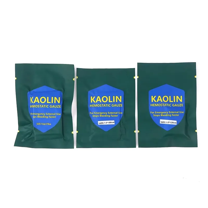Hemostatic Kaolin Gauze Combat First Aid Trauma Z Shape Soluble IFAK Tactical Army User External First Aid Kit 1 Bag For first aid kit