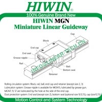 HIWIN สแตนเลส MGN12H Z1 โหลด MGN12 Linear Rail 150 200 300 350 400 มม.HIWIN MGN12H บล็อก Carriage Linear Guideways 4
