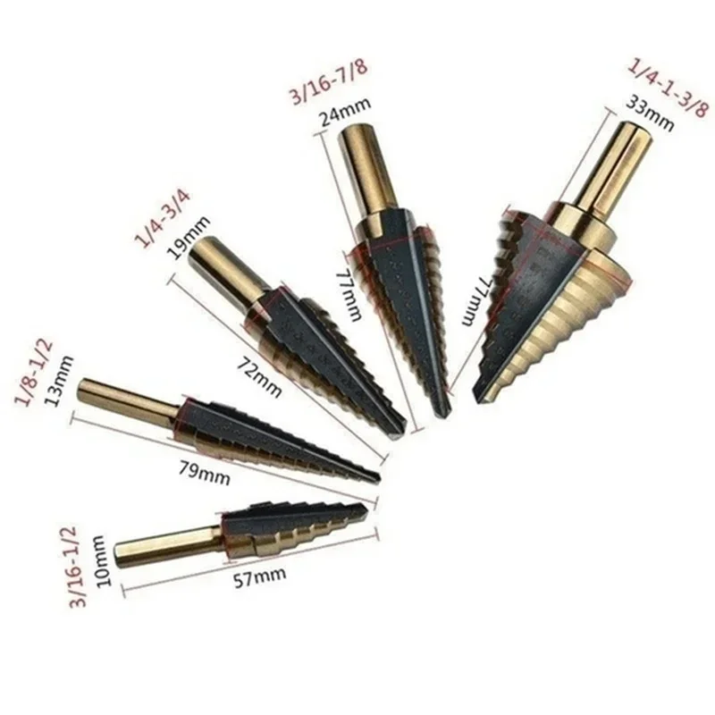 Step Drill Bits for Metal Wood and Plastic