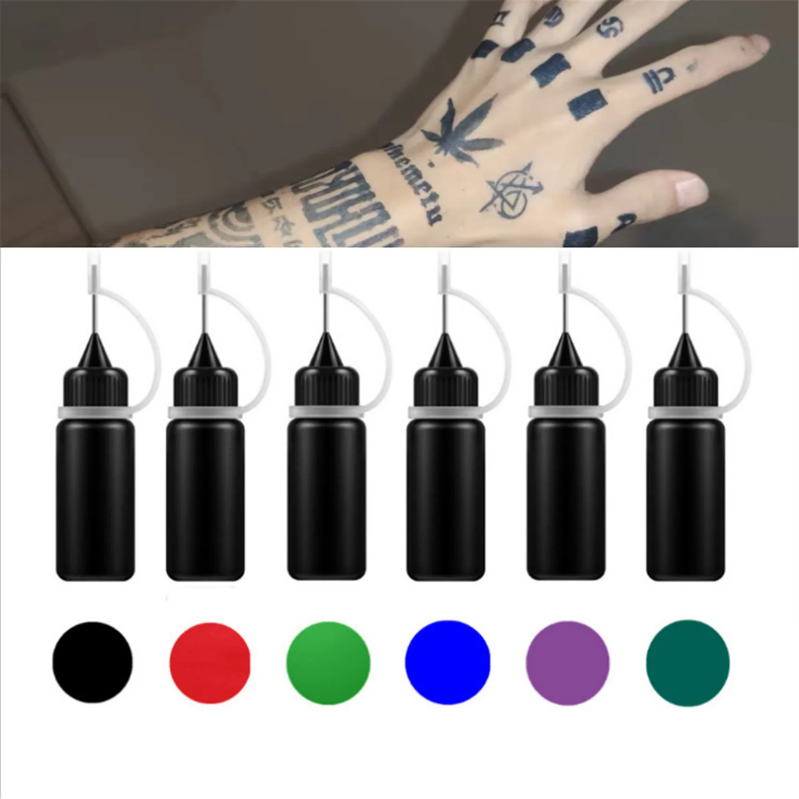 

10ml Temporary Henna Tattoo Juice Ink Natural Organic Fruit Gel For Body Paint Long-lasting Waterproof DIY Tattoo Paste 7 Colors