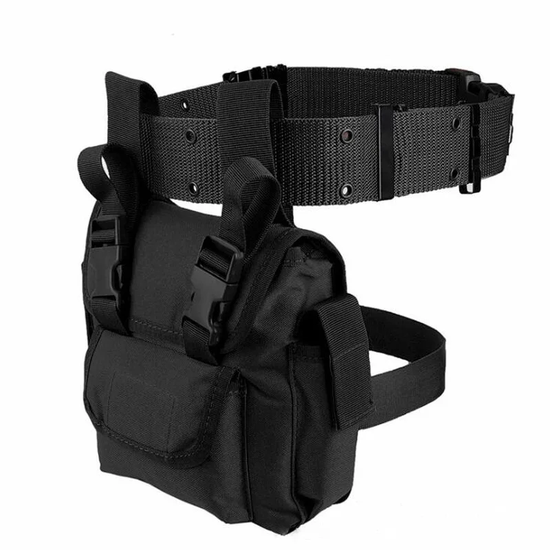 Tactical Military Drop Leg Bag Waist Fanny Pack Adjustable Outdoor Thigh EDC Bag Motorcycle Riding Camping Hiking Hunting Bag