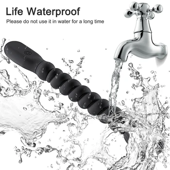 10 Speeds Anal Beads Vibrators Female for Women Soft Butt Plug Stimulator Vibrating Gay Sex Toys for Men Adults Prostate Massage 6